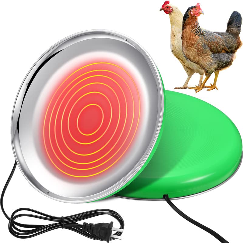 Chicken Water Heater for Winter Chicken Heated Waterer Base 110v 38w Surface Temperature Can Reach About 140 Fahrenheit Degree Poultry Drinker Electric Water Base(8.3 x 8.3 Inches,Green) - color: Green, size: 8.3 x 8.3 Inches