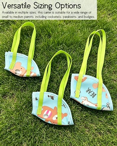 Portable Bird Carrier Bag - Parrot Carrier Bag Harness for Small to Medium Parrots, Bird Flight Suit with Vest Harness, Ideal for Cockatiels, Parakeets, Budgies, Medium