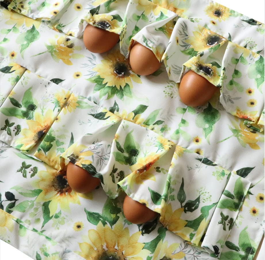 Women Egg Collecting Apron Multi Pocket Chicken Hen Print Apron For Chicken Lovers Backyard Poultry Daily Farm Chores