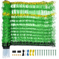 Electric Fence Netting, 49.6" H x 164' L, Portable Livestock Net Fencing with Double-Spike Posts, Movable Mesh for Goats, Sheep, Hogs, Deer & Dogs, Predator Control for Backyard, Farm & Homestead