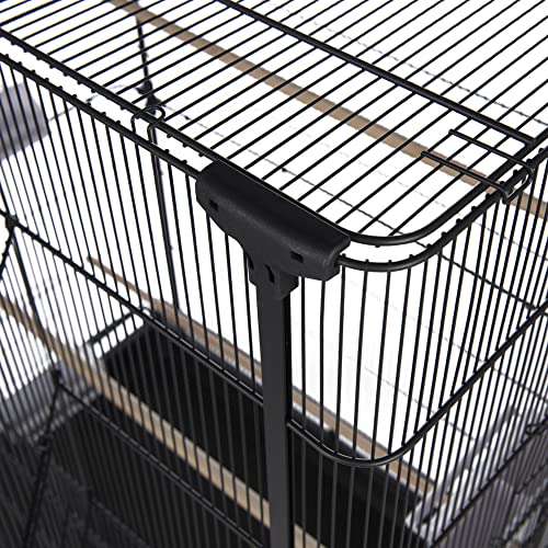 Prevue Pet Products Playtop Flight Bird Cage with Stand - F085, Black