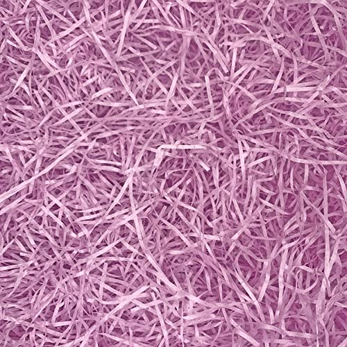 PEVOGON Purple Easter Grass Filler Paper Shreds for Easter Basket Gift Packaging Filling Egg Stuffer Party Supplies Decoration, 200G - color: Purple