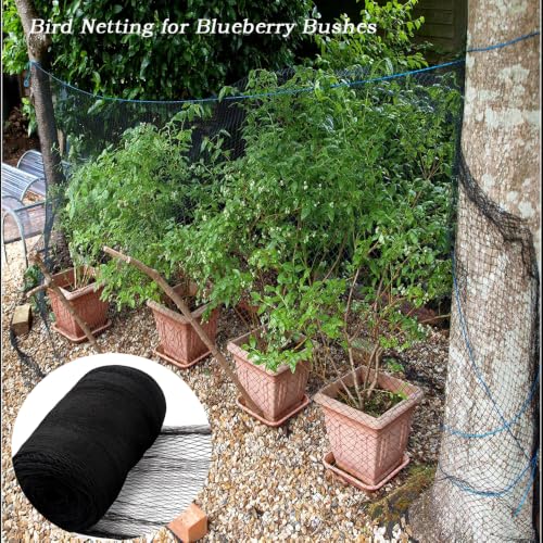 Junflying Bird Netting 15x20 Ft, 1/2" Mesh Heavy Duty Garden Netting | Extra Strong Woven Mesh Netting to Protect Blueberry Bushes, Fruit Trees, Vegetables From Birds, Deer, Squirrels, Poultry. - size: 15X20 FT