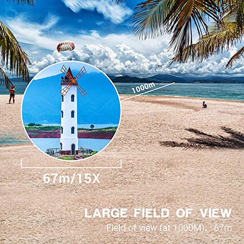 ESSLNB Giant Binoculars Astronomy 15X70 with Phone Adapter Tripod Adapter and Carrying Bag FMC Waterproof Binoculars for Adults Kids - size: Small