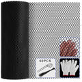 15.7 in x 39.3 FT Black Chicken Wire mesh,Comes with 60 Twist Ties,Plastic Chicken Wire Fencing,Poultry Netting,Poultry Fence,Chicken Wire for Crafts,Plastic Garden Fencing,Floral Chicken Wire - size: 15.7IN*39.3FT