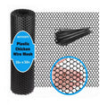 Plastic Chicken Wire Mesh - 16 in x 50 ft Black,Comes with 30 Twist Ties, Plastic Wire Mesh Fence for Dogs, Cats & Poultry - Garden Netting & Animal Barrier, Balcony Netting for Pets - WEYHDDTL - size: 16Inchx50Ft(0.3"Opening)