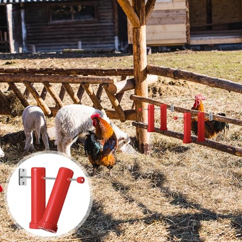 Reallnaive 3 Set Chicken Treat Dispenser Wall Mounted Chicken Feeder Accessories Hanging Treat Dispenser for Indoor Outdoor Coop Hens Poultry Duck Birds