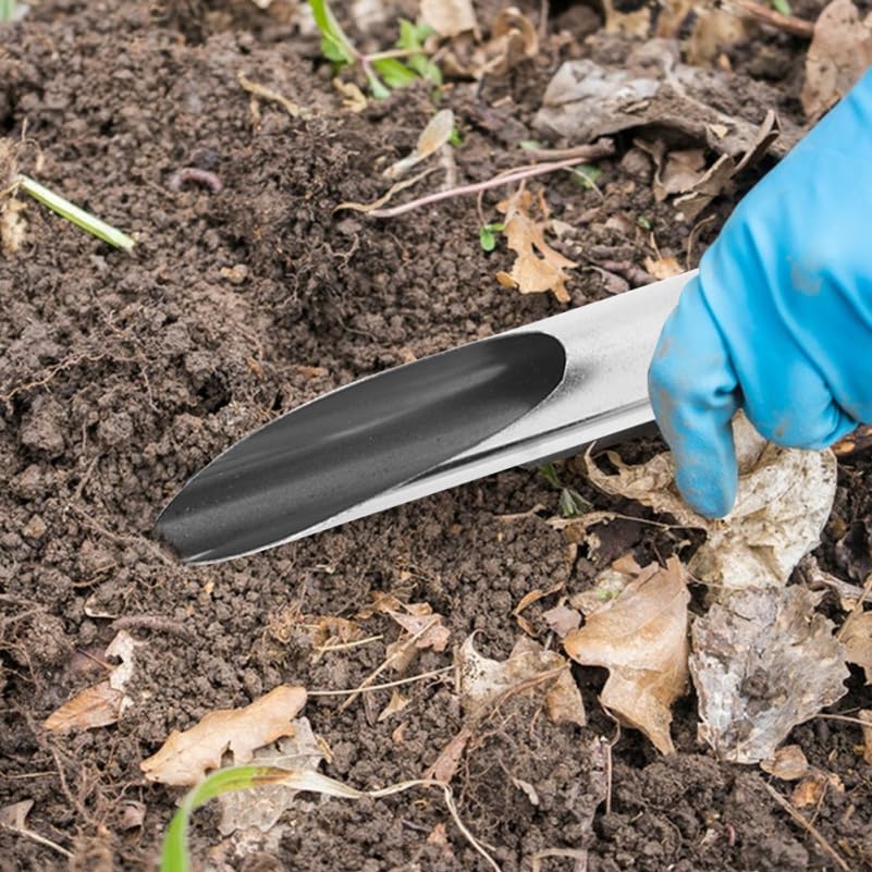 BESPORTBLE Bonsai Soil Scoop: Stainless Steel Soil Scoop Bonsai, Potting Trowel, Succulent Transplanting Garden Scooper for Indoor Plants, Narrow Deep Mouth Hand Tool