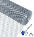 Hardware Cloth 1/2 Inch, 19GA Hot Dip Galvanized Chicken Wire Fencing Mesh | 16in×100ft Wire Mesh Rolls Welded Chicken Wire Fencing for Chicken Coop Barrier, Poultry Netting Cage Wire Fence - color: Silver(16in*100ft)