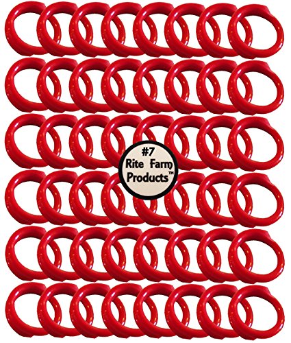 48 Pack of RED #7 Leg Bands 7/16" Chicken Poultry Chick Quail Pigeon Duck Goose