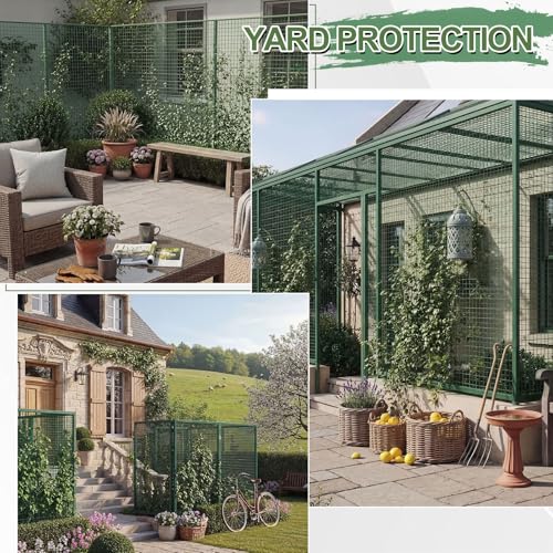 Tatuo Hardware Cloth 1/2 Inch 48in x 150ft Hot Dip Galvanized After Welded Cage Mesh Rolls 21 Gauge Metal Chicken Wire Roll Wire Fencing Poultry Netting for Raised Garden Rodent Animals(Green) - color: Green, size: 48in X 150ft