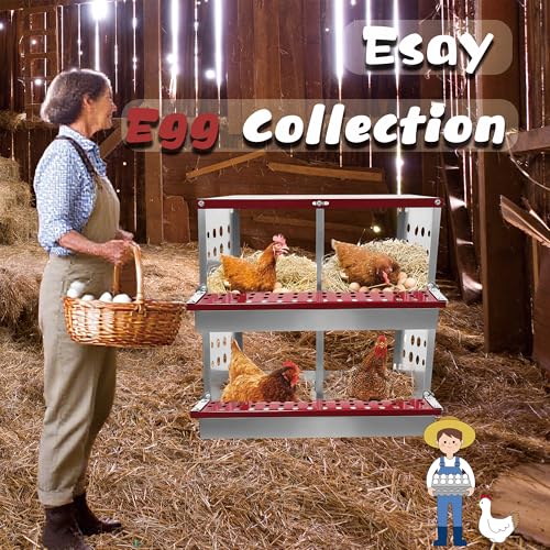 XINYI Chicken Nesting Boxes for Laying Eggs,Metal Coop for 4 Chickens,Roll Away Nesting Boxes,Easy Egg Collection,Brooder Box for Rabbit,Squirrel,Parakeet,Owl,Cockatiel,Robin - size: 4 Compartments
