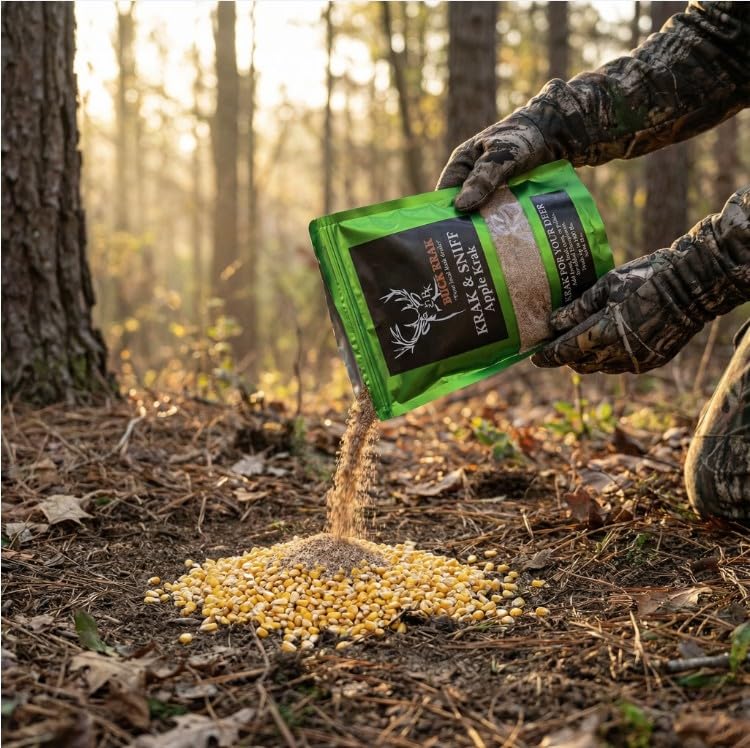 Krak & Sniff Buck Krak Apple Wildlife Feed Attractant, Mineral Flavor Booster for Deer and Turkey Hunting, 3 Pack