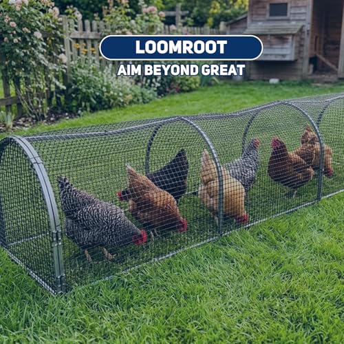 Galvanized Steel Chicken Runs for Yard, Mobile Metal Enclosed Poultry Coop Kits | Movable Hens and Rooster Cages for Outside, Portable Chicken Coop Run (23.5 × 23.5 × 118 IN)