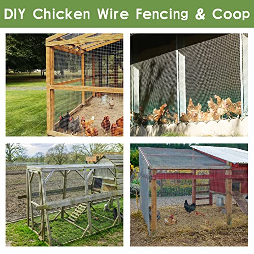 Tongmo 48" x 100' Hardware Cloth, 1inch Mesh Galvanized Chicken Wire Fence, 19 Gauge Welded Wire Roll,Garden Fence, Poultry Netting for Rabbit/Duck/Chicken Coop