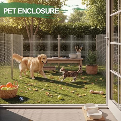 Tatuo Hardware Cloth 1/2 Inch 36in x 200ft Hot Dip Galvanized After Welded Cage Mesh Rolls 21 Gauge Metal Chicken Wire Roll Wire Fencing Poultry Netting for Raised Garden Rodent Animals - color: Silver, size: 36in X 200ft