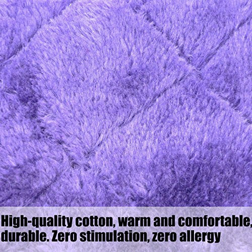 MOACC Winter Warm Bird Nest House Shed Hut Hanging Hammock Finch Cage Plush Fluffy Birds Hut Hideaway for Hamster Parrot Macaw Budgies Eclectus Parakeet Cockatiels Cockatoo Lovebird (L, Purple) - color: Purple, size: L