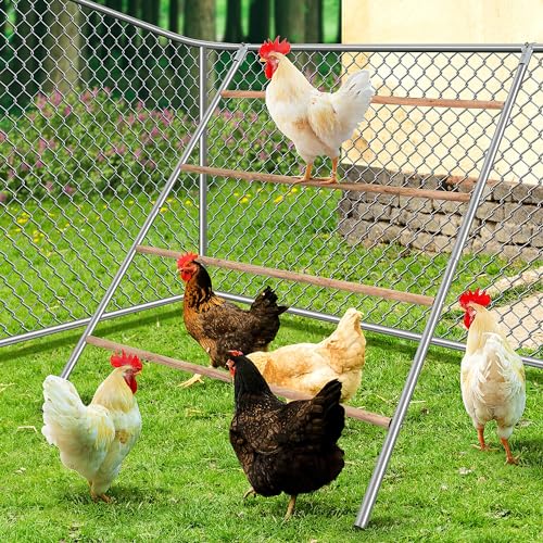 YUMEKA Chicken Roosting Ladder,Chicken Perch for Coop,Chick Roosting Bars, Cock Coop Toys, Suitable for Chicken Run and Chicken Perch, Backyard Poultry, Farm Roost Toys for Hen 55.1' L x 40.1' W - size: 55in x 40in