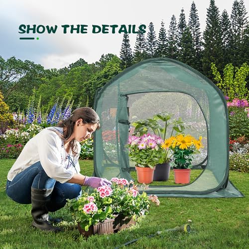 UV-Resistant Durable Pop Up Plant Covers & Garden Mesh Netting - Protective Bird Netting for Tomato & Crop Protection, Portable Pop-Up Mesh Plant Covers for Raised Beds