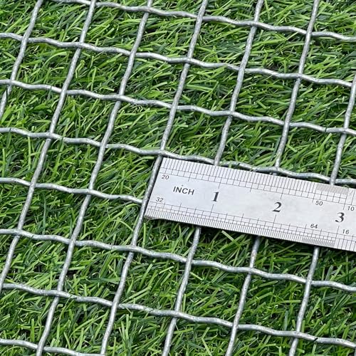 14 Gauge Strong Galvanized Woven Mesh 40"X24" 3/4" Mesh(About 0.75")|Delivered Flat|Poultry Cage Netting -Anti-Rodent Steel Mesh Crimped Mesh Snake Fence Chicken Wire Fencing-Corrugated Wire - style: 14Ga Hole 3/4"
