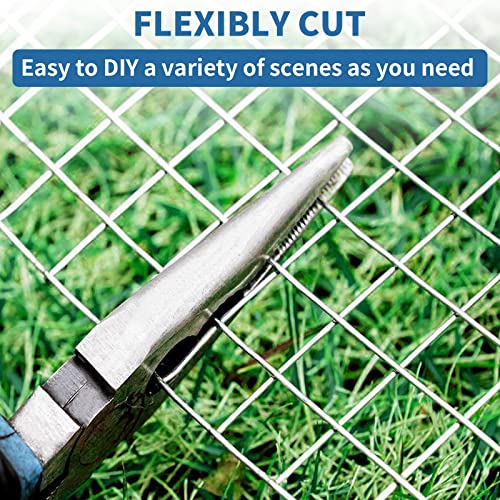 Zevemomo Hardware Cloth 1/4 Inch 24"X 50' Hot Dip Galvanized After Welding | Wire Mesh Roll, 23 Gauge Chicken Wire Fencing for Garden Fencing Chicken Coop Wall Decoration Tree Guard Hardware Mesh - size: 24" x 50' 1/4inch