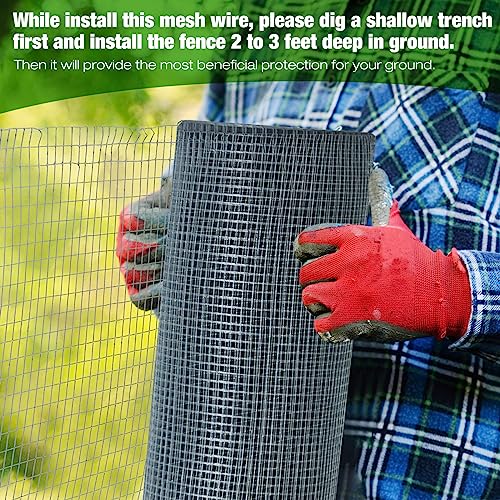 Tatuo Hardware Cloth 1/2 Inch 36in x 100ft Hot Dip Galvanized After Welded Cage Mesh Rolls 21 Gauge Metal Chicken Wire Roll Wire Fencing Poultry Netting for Raised Garden Rodent Animals - color: Silver, size: 36in X 100ft