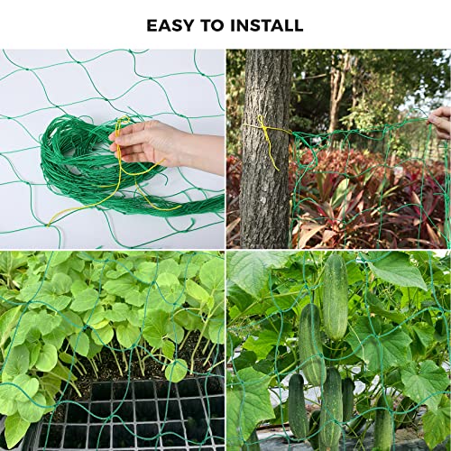 Kikhope Trellis Netting for Climbing Plants, 2 Pack 5.9 ft x 16.4 ft Heavy Duty Garden Trellis Netting for Cucumber, Vine, Tomato, Plants Trellis Net for Climbing Vine Plants Fruits & Vegetables - size: 5.9ft x 16.4ft (2 Packs)