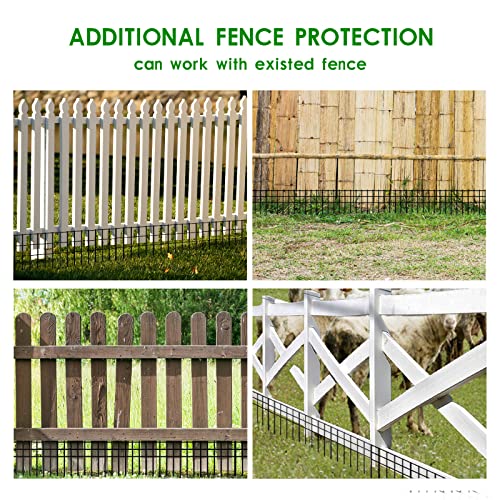 24x15-inch No Dig Animal Barrier Fence, 15 Pack Black Dig Protective with 1.5 inch Spike spacing, Dog/Rabbit/Groundhog Underground Dig Barrier, Galvanized Outdoor Garden Metal Fence - size: 15 pack 24x15-inch black