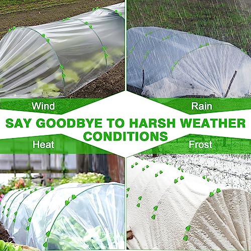 Garden Hoops for Raised Beds Row Cover, 36pcs 8ft Greenhouse Garden Grow Tunnel Netting Hoops, Greenhouse Support Hoops Garden Bed Hoops, Flexible Fiberglass DIY Hoops for Outdoor Plant, 24pcs Clips - size: 36PCS