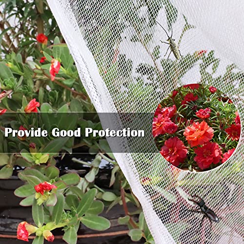 FONUNO Fruit Tree Netting with Zipper Birds Netting for Fruit Trees, White | Netting Covers with Zipper to Protect from Squirrels and Birds Large Netting for Fruit Trees Protection, 8' x 8', 1 Pack - color: White, size: 8 x 8 feet - 1 Pack