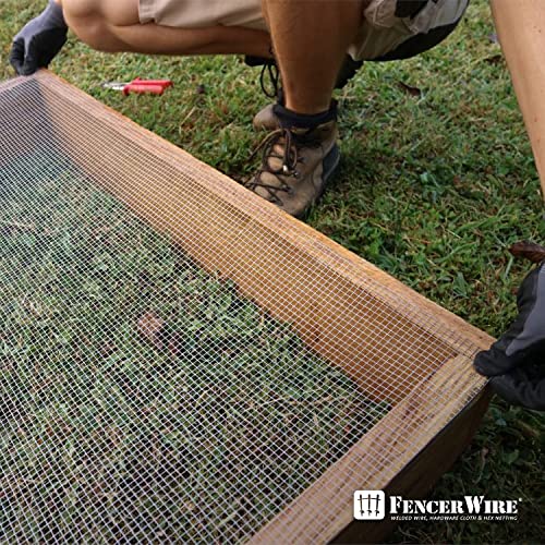 Fencer Wire 19 Gauge Hardware Cloth Metal Wire Mesh 1/2" x 1/2", Galvanized Welded Cage Wire Poultry Netting Square Chicken Snake Fencing Gopher Fence Racoons Rabbit Pen Gutter - size: 2 ft. x 100 ft.
