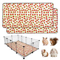 2 Pack Guinea Pig Cage Liners, 24"x48" Washable Waterproof Bedding for Rabbit, Bunny, Hamster & Small Animals, Reusable Super Absorbent Pee Pads for C&C Cage, Strawberry Print - size: 24x48 inch 2pack