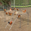 Chicken Roosting Ladder, Chicken Perch Coop, Large Metal Coop Accessories, Strong and Durable, Easy to Installation&Clean, Backyard Playground, 43.3' L X 19.3' W X 39.4'