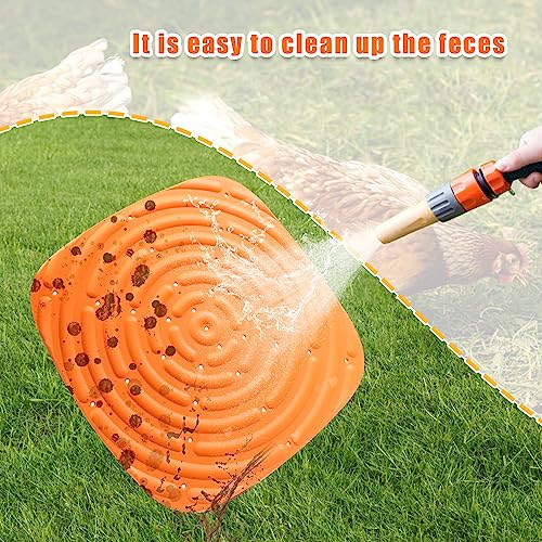 6PCS Washable Nesting Pads Chicken Nesting Boxes Chicken Bedding for Chicken Coop,Reusable & Improves Eggs Production (6 Pack) - color: red