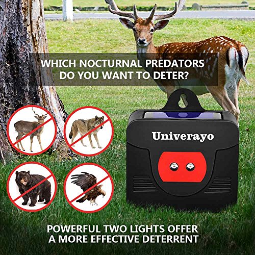 Coyote Deterrent Solar Predator Control Light, 4Pack | Deer Repellent Device, Nighttime Animal Repeller, Fox Skunk Raccoon Repellent, For Outdoor Garden Yard Chicken Coop