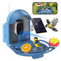 Bird Feeder with Camera, Smart Birdfeeder with Cam Solar Powered, 2K HD Video, AI Identification, Instant Arrival Alerts, IP66 Bird Bath & Feeder,Gift for BirdLover (with BirdBath, Blue) - color: Blue, style: With BirdBath