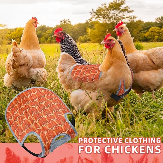 Chicken Saddles for hens, Chicken Hen Mating Saddle | Chicken Apron Back Protector for Hens With Adjustable Strap - color: Yellow