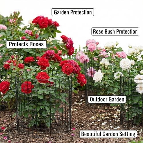 3Pack Plant Protector from Animals, 9pcs Wire Plant Protectors Metal Mesh Plant Cages, 11.8 x 15.7 Inch Outdoor Plant Guards for Rabbits Chicken Squirrels and Garden Protection