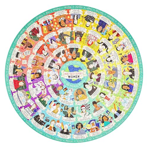 Ridley’s Inspirational Women Feminist Circular Jigsaw Puzzle, 1000-Piece Puzzle – Features 54 Inspirational Feminist Icons, Educational Jigsaw Puzzle for Women, Men and Kids – Makes a Great Gift Idea - color: Jigsaw Puz 1000pc Inspirational Women