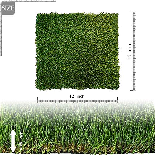PINVNBY 4 Pcs Chicken Nesting Box Pads,12"x12" Washable Artificial Grass Rug Carpet Fake Grass Synthetic Turf Mat for Chicken Coop Pet Garden Lawn Indoor Outdoor - size: 【Green|4 PCS】
