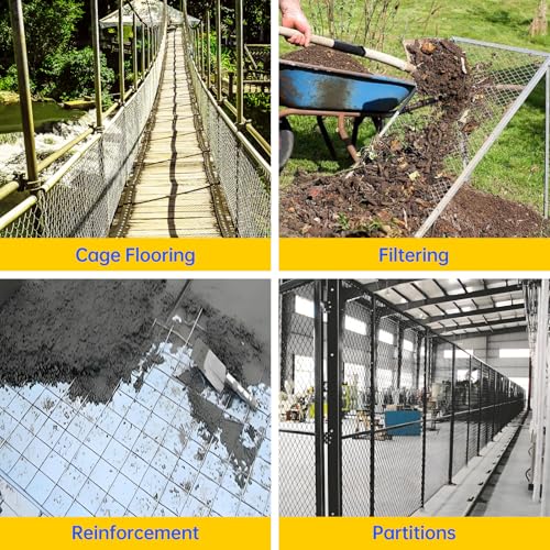 Hardware Cloth, Galvanized Chicken Wire Fence, 19 Gauge Vinyl Coated Wire Mesh Roll, Black Welded Wire Fencing Roll Gopher Wire Mesh Roll for Garden Fencing Rabbit Snake Wire (Black 36IN 100FT) - color: 36" x 100' Black