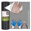 HOPERAN Black Hardware Cloth 1/2 Inch 36 x 100 Ft 19 Gauge Chicken Wire | Vinyl Coated, PVC Coated Welded Mesh Roll, for Garden Fencing Gopher Wire Rabbit Cage Poultry Netting - size: 1/2inch 36in×100ft
