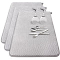 3 Pack Microfiber Dish Drying Mat,24 x 17 inch Super Absorbent Drying Pad,Large Size Dish Drying Mat for Countertops,Sinks,Draining Racks,Gray - size: 3 PCS 24 x 17 inch
