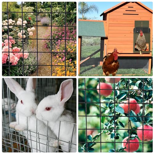 Hardware Cloth 48 in x 100 ft 1/2 in, 20 Ga Galvanized Wire Fence, Chicken Wire Fence with Pliers and Glove, for Chicken Coop, Screen mesh, Rabbit Fence and Poultry Enclosures (Silver White) - color: Silver White, size: 1/2in 48in x 100ft(with Gloves and