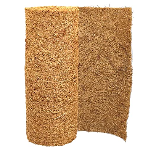 SUNYAY 12x40 inch Natural Coco Liner Roll Coconut Coir Liner Sheets Coco Mat for Planter Window Box Flower Basket Garden Decoration Animal Pet Pad - size: 12x40 inch