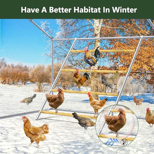Chicken Coop Roosting Perch,Perfect for Backyard Poultry,Chicken Perch Essentials,Easy to Assemble&Clean,Farm Chicken Toys (56'' H x 41'' W)-2 pcs - size: 56" L*41" W-2pcs