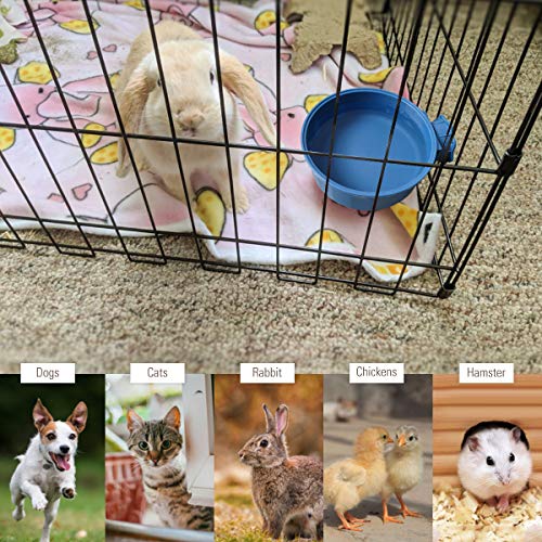 Indoor Pet Small Heated Water Bowl, Cat Thermal Bowl in Winter, 600ML Hanging Heated Water Bowl for Rabbit Cage Dog Crate, Indoor USB Portable Warm Dish for Dogs Cats Rabbits Birds, Blue - size: 600ML(Blue)