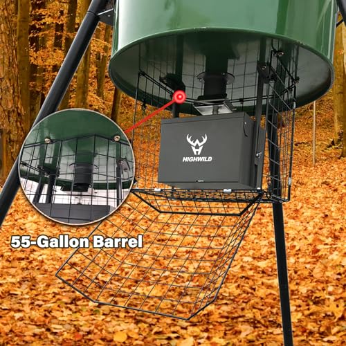 Highwild Varmint Cage Feeder Guard for 30 & 55 Gallon Barrels | Steel Feeder Protector Helps Keep Raccoons, Squirrels, Birds and Other Wildlife Away