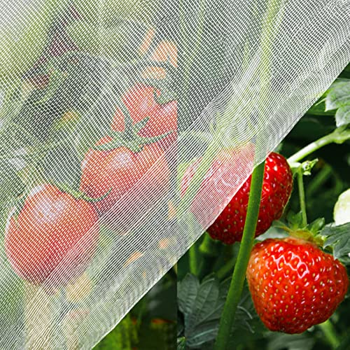 Unves 8'x24' Garden Netting, Bird Netting for Garden Protection | Insect Plant Mosquito Net Covers for Vegetable Fruits from Birds Bugs - size: 8 x 24 Ft x 1 pc
