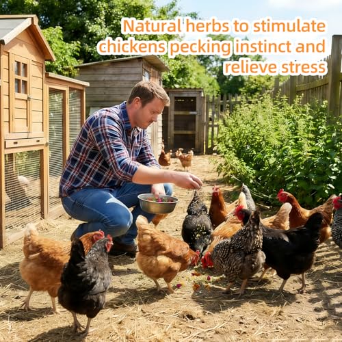 Chicken Nesting Herbs 52oz Large Value Natural 7-Herb Lemongrass Blend | Keeps Coops Fresh Naturally, Flexible for Chickens, Ducks & More, Ideal for Nesting Boxes, Bedding & Dust Baths